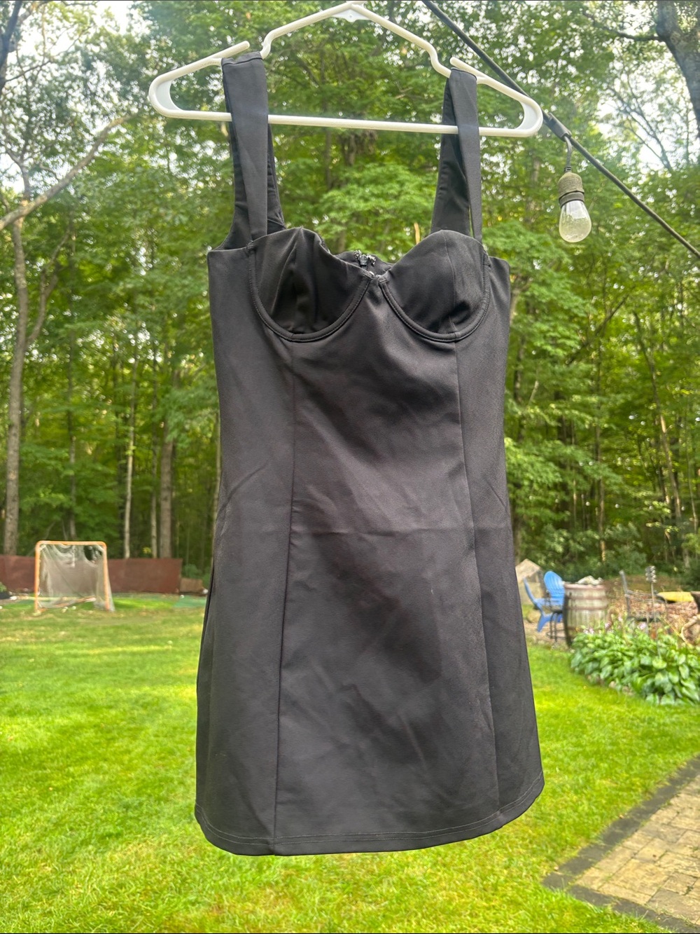 White Fox Boutique Black Bustier Mini Dress